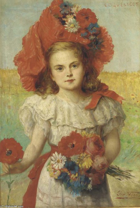 Coquelicot - A Young Girl With Poppies — Leon Herbo