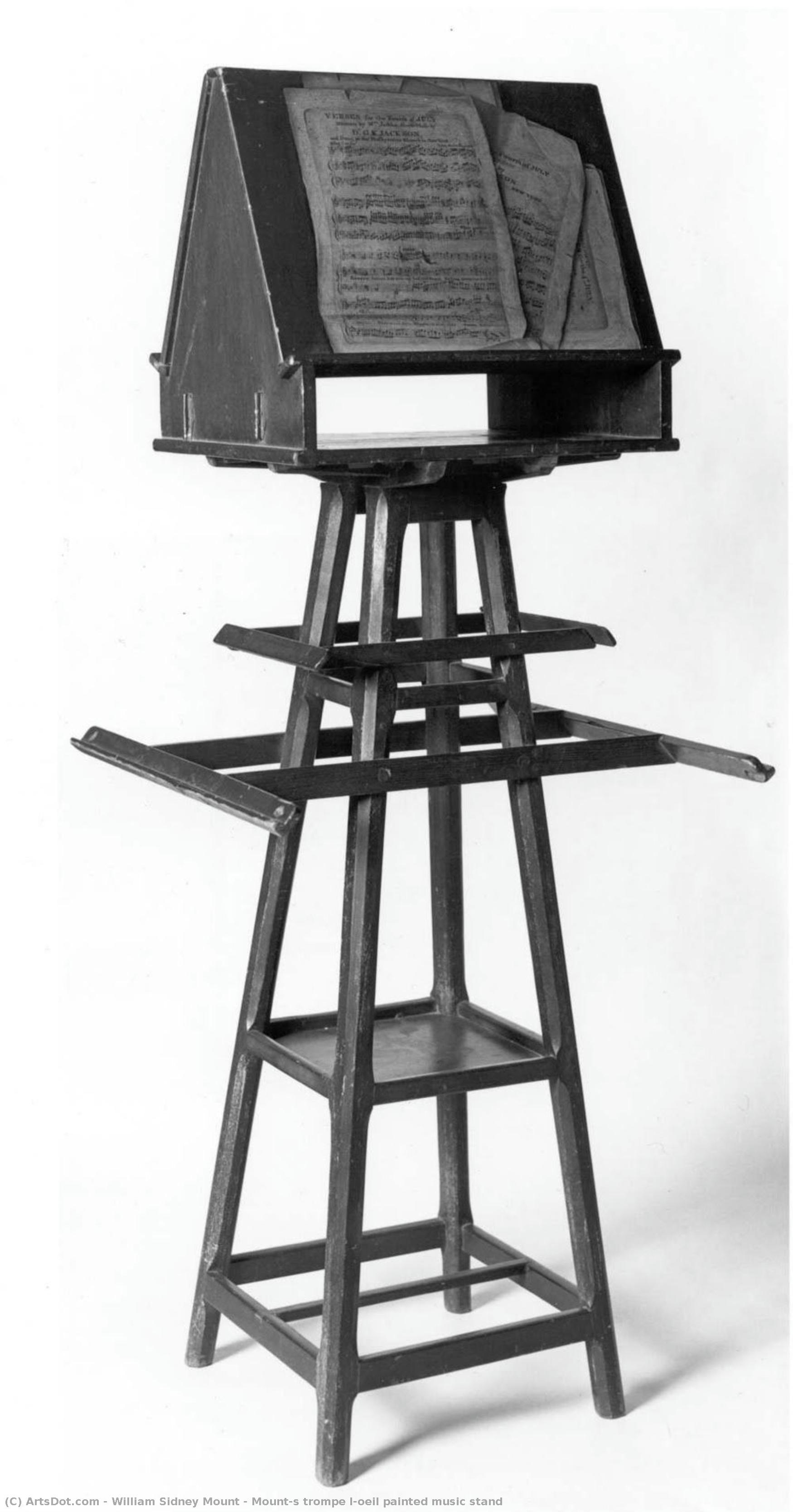 Mount’s Trompe L’oeil Painted Music Stand — William Sidney Mount