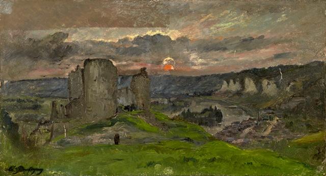 La Seine Au Petit Andely, Coucher De Soleil — Charles-françois Daubigny