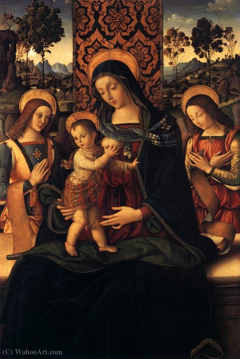 The Virgin And Child With Two Angels — Pinturicchio