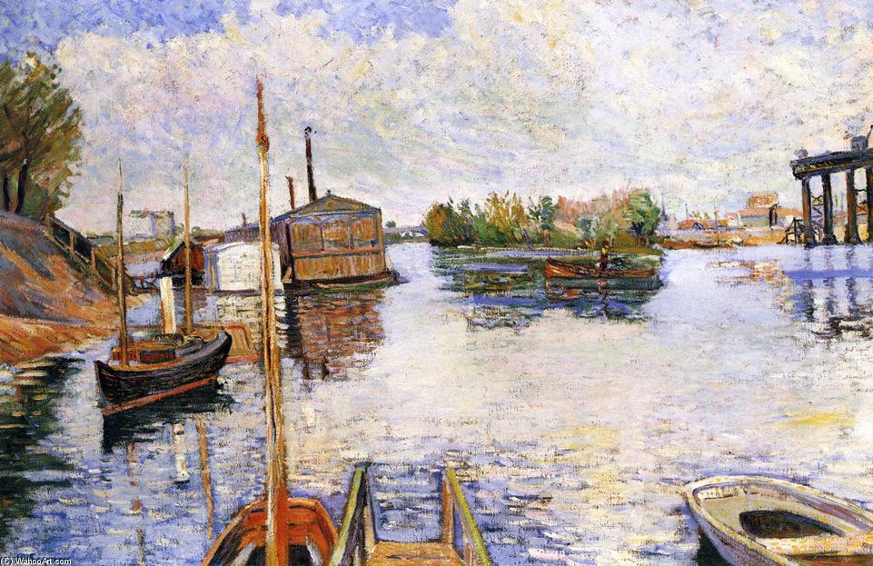 Paris, Ponton Des Bains Bailet — Paul Signac