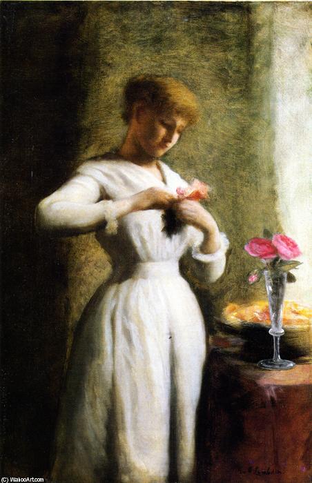 Woman With Roses — George Cochran Lambdin