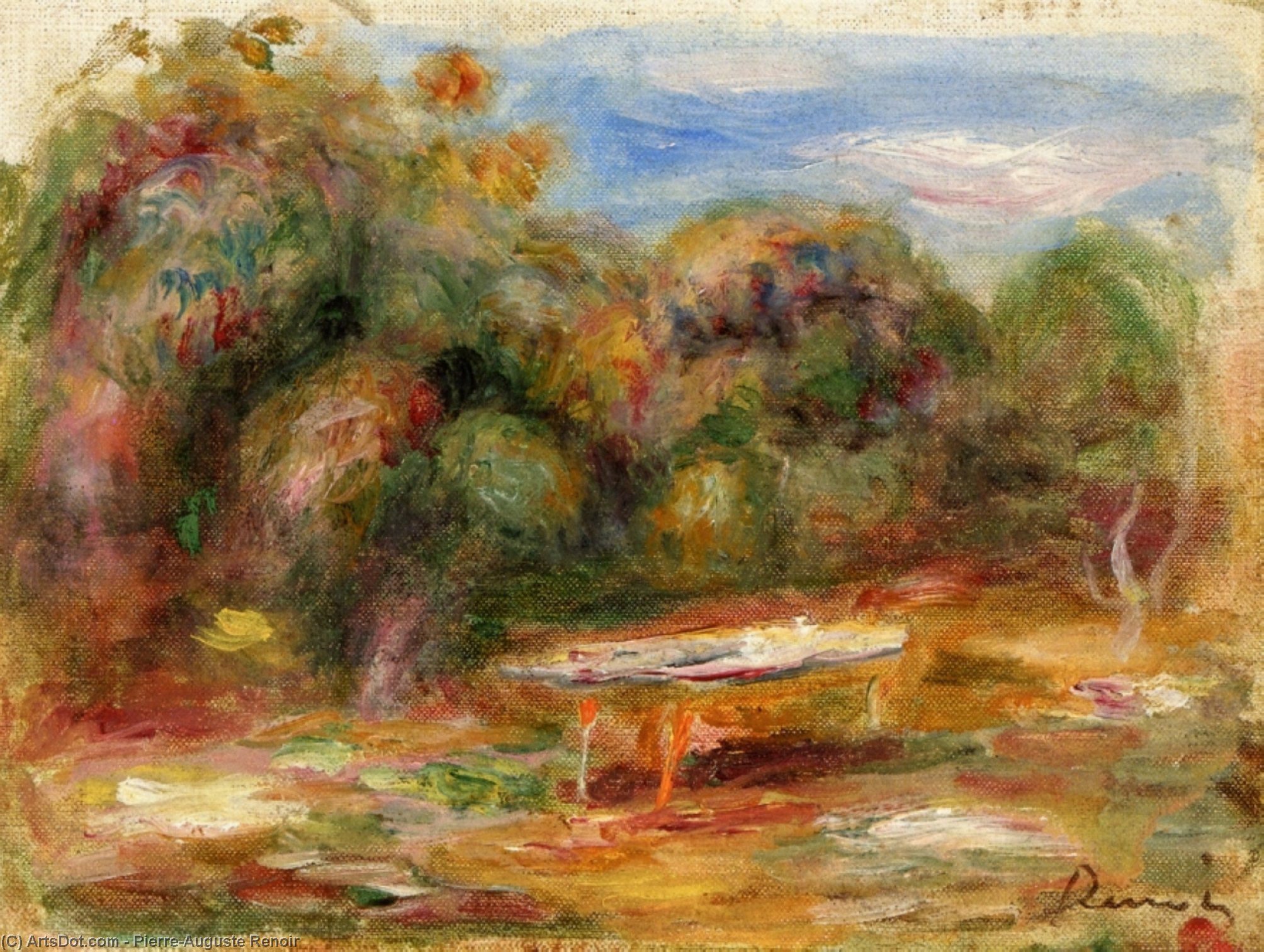 In The Garden At Collettes In Cagnes — Pierre-auguste Renoir