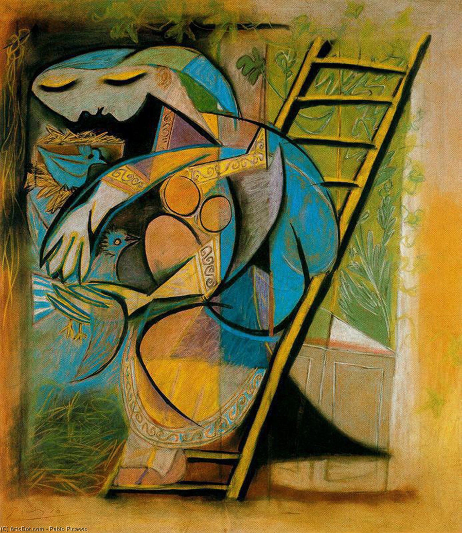 Woman With Doves — Pablo Picasso