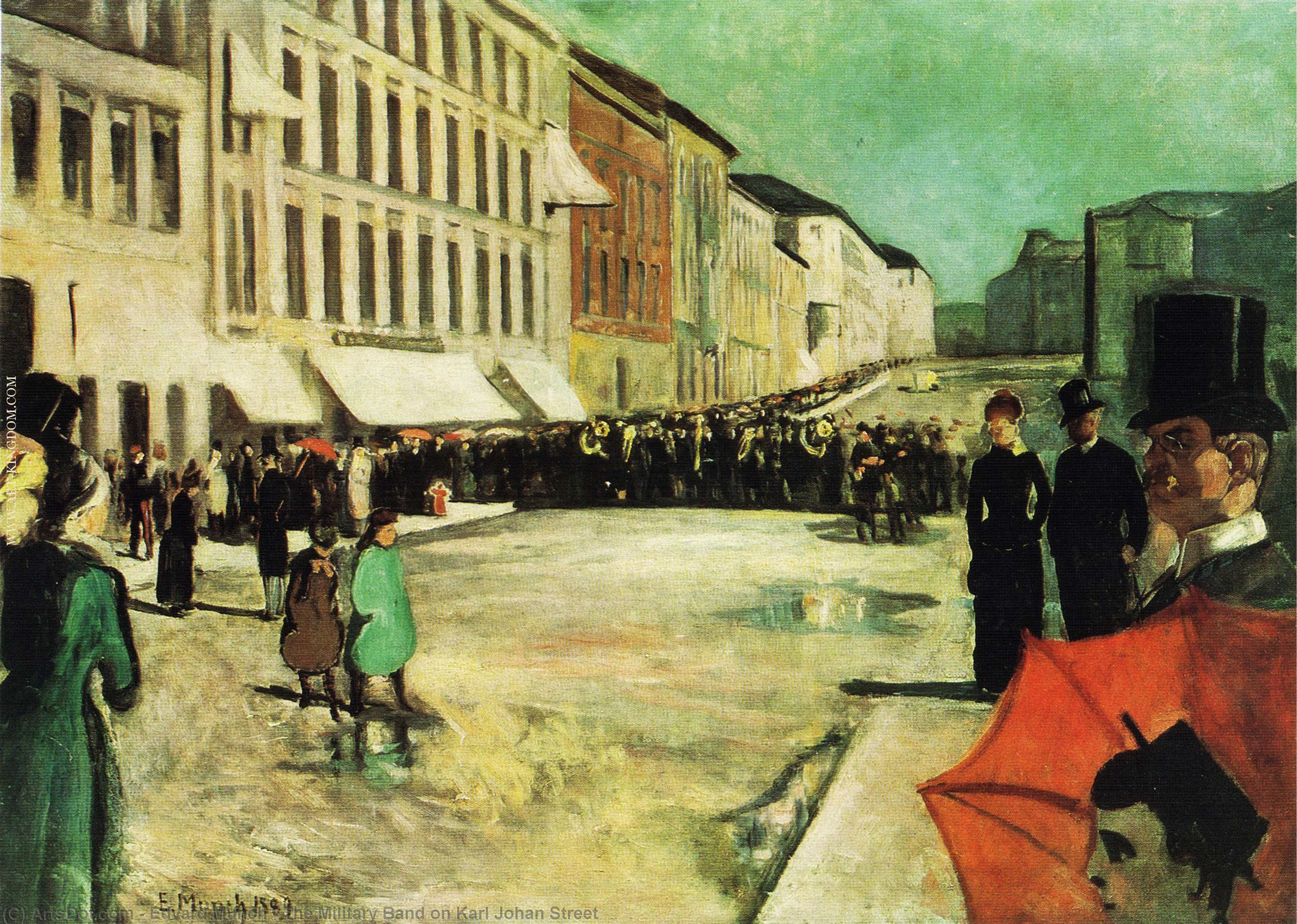 The Military Band On Karl Johan Street — Edvard Munch