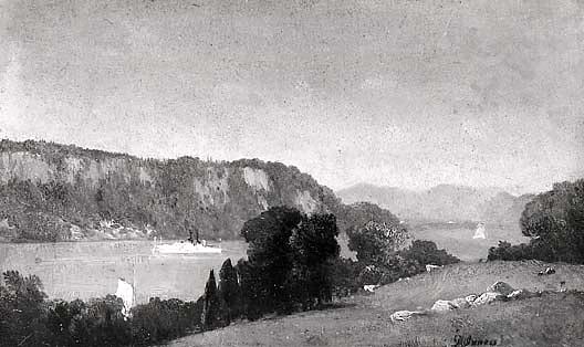 View On The Hudson, (painting) — George Innes