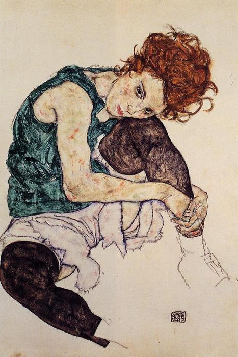 Seated Woman With Bent Knee — Egon Schiele