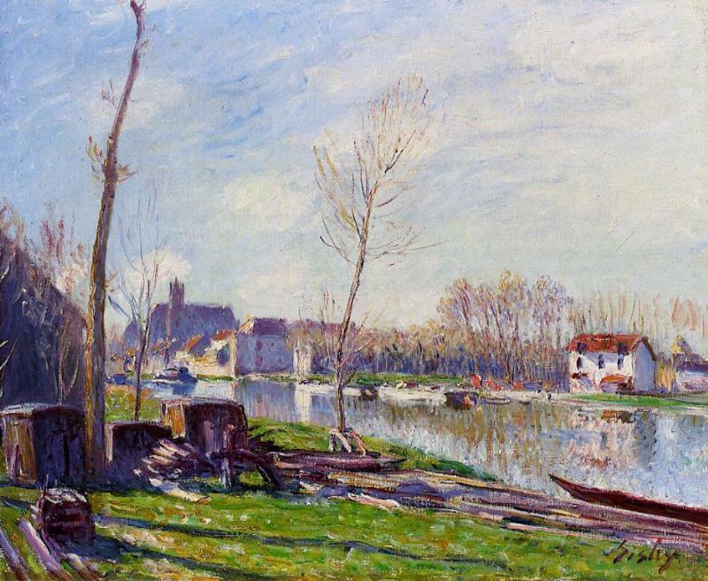 Construction Site At Matrat, Moret Sur Loing — Alfred Sisley