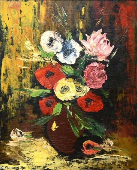 Still Life, Flowers In A Vase — Louis Ritman