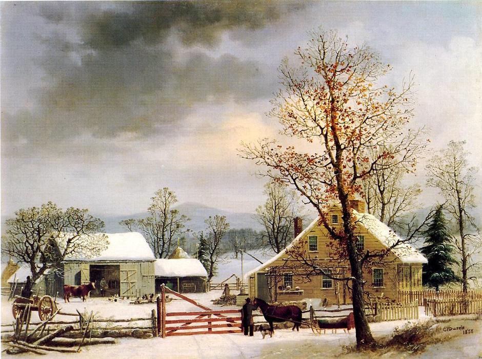 New England Winter Scene — George Henry Durrie