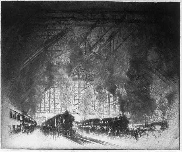 The Trains That Come — Joseph Pennell