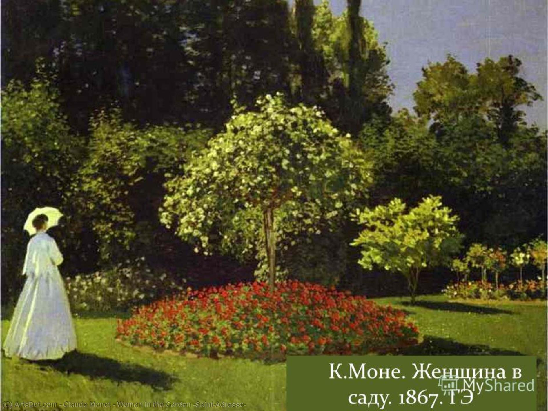 Woman In The Garden (saint-adresse) — Claude Monet