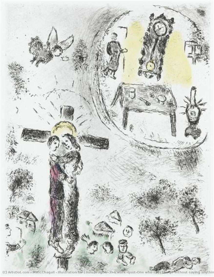 Illustration For Louis Aragon's Work "one Who Says Things Without Saying Anything" — Marc Chagall