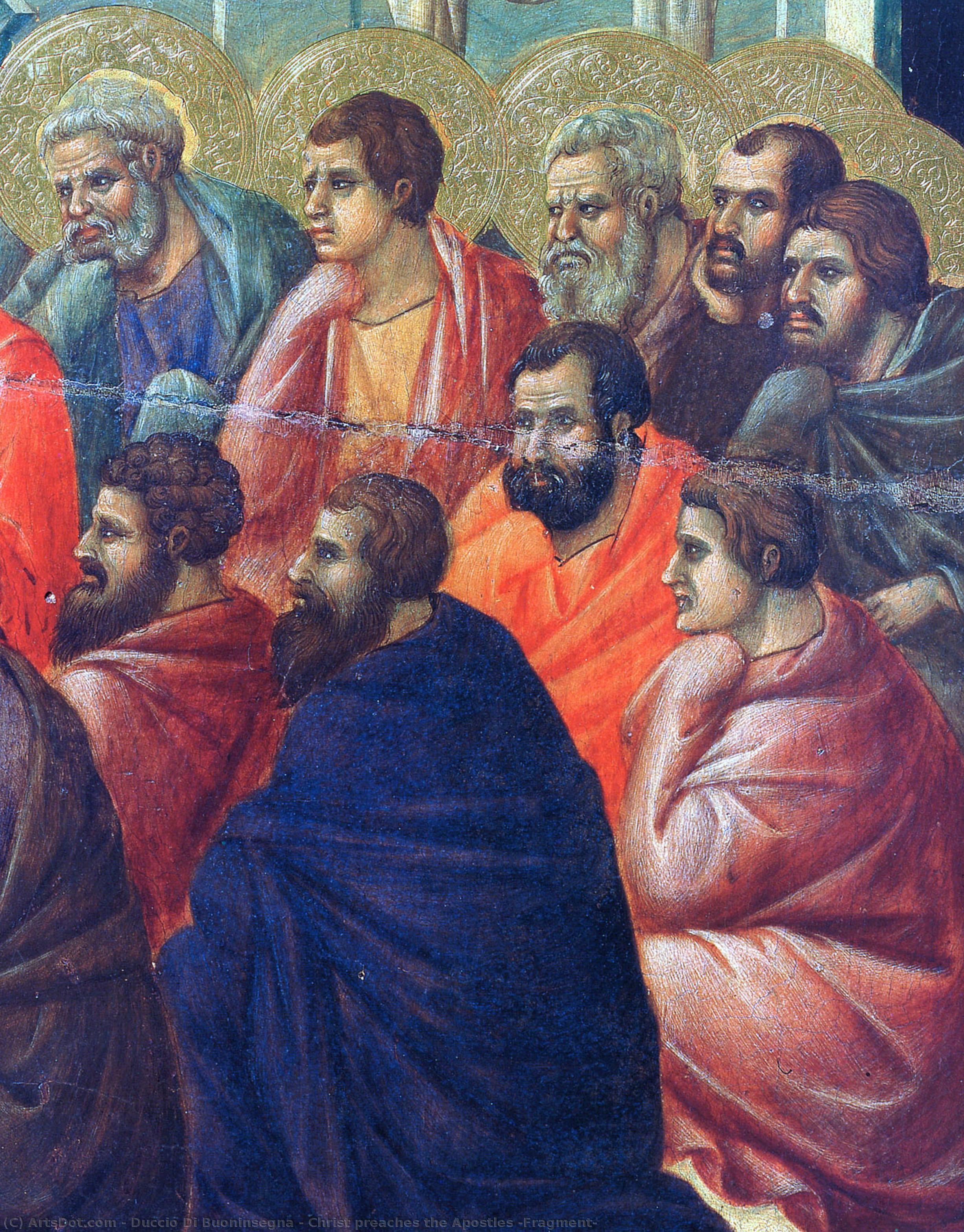 Christ Preaches The Apostles (fragment) — Duccio Di Buoninsegna