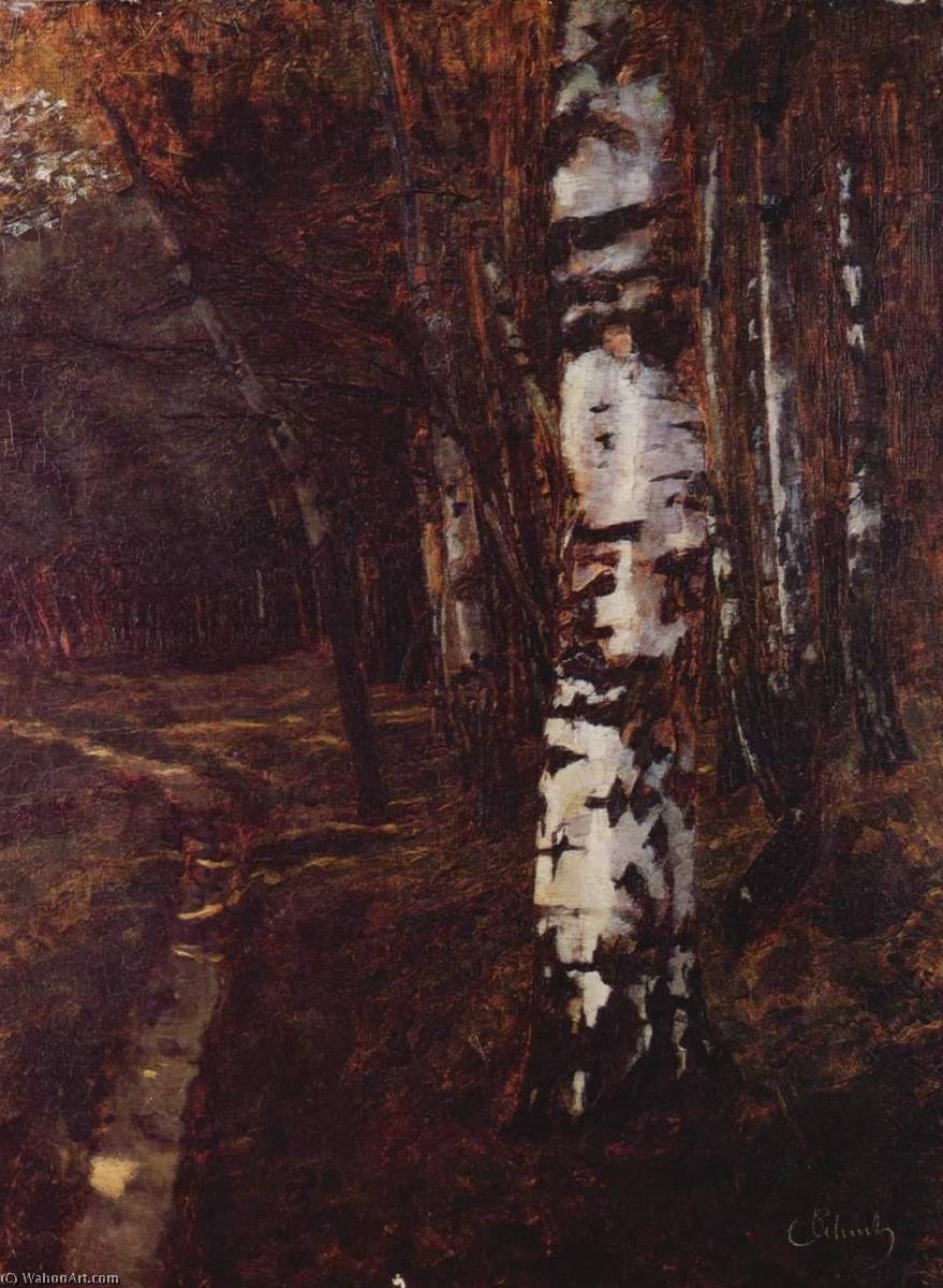 German Birkenwald Bei Ferch — Carl Eduard Schuch