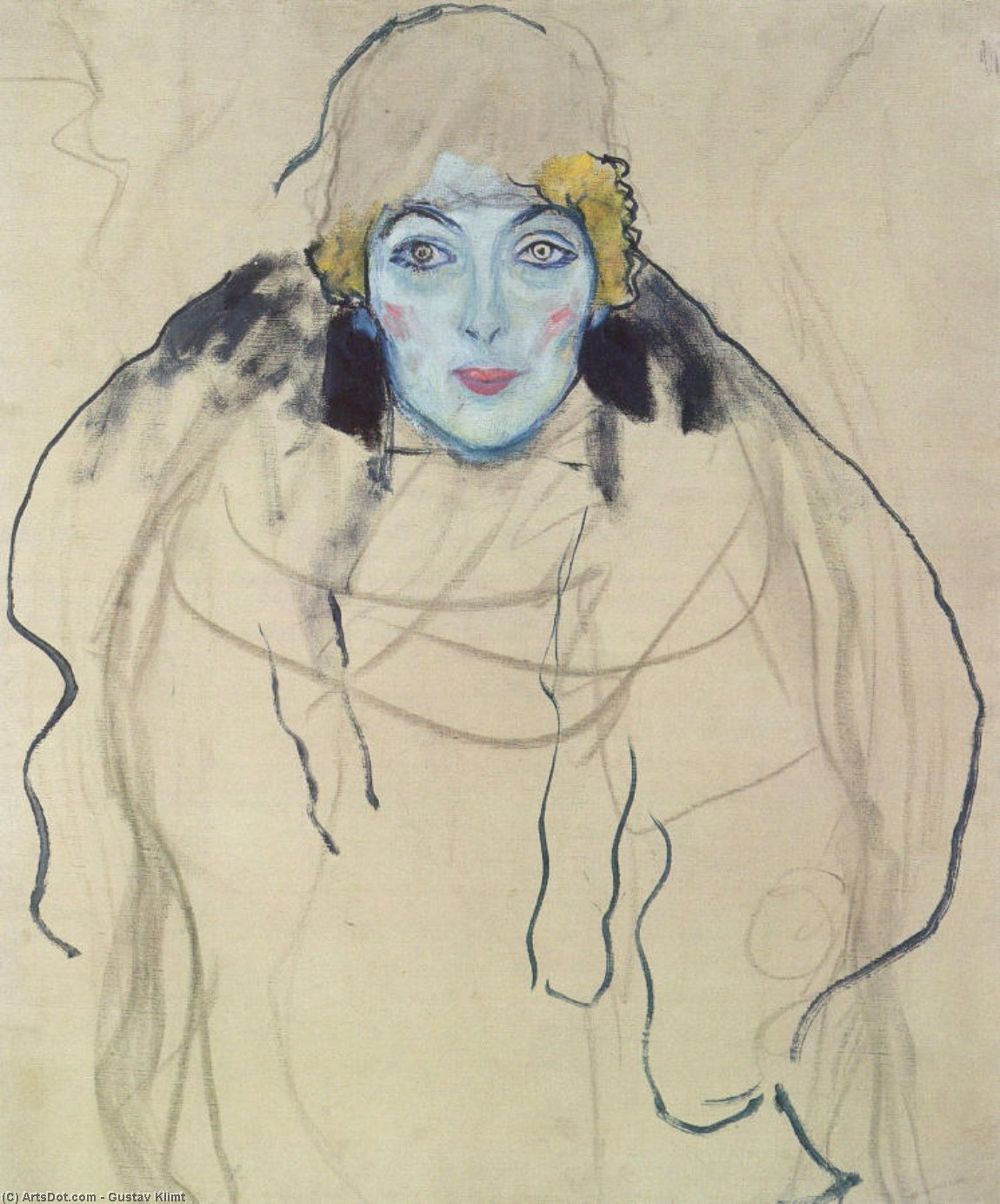Portrait Of A Lady (unfinished) — Gustav Klimt