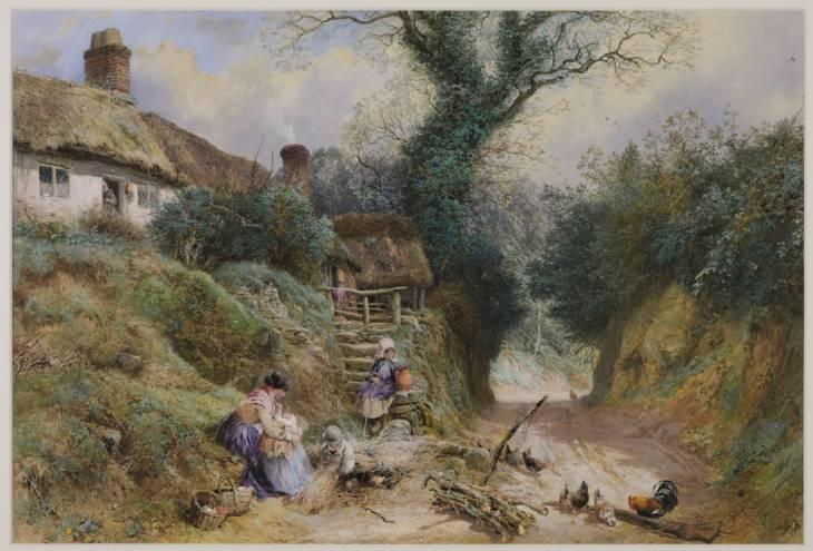Lane Scene At Hambledon — Myles Birket Foster