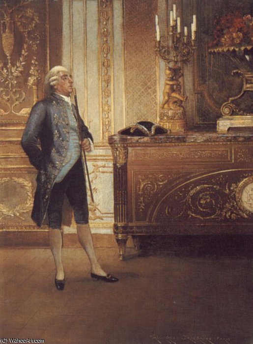 A Gentleman Wainting In An Interior — Georges Croegaert