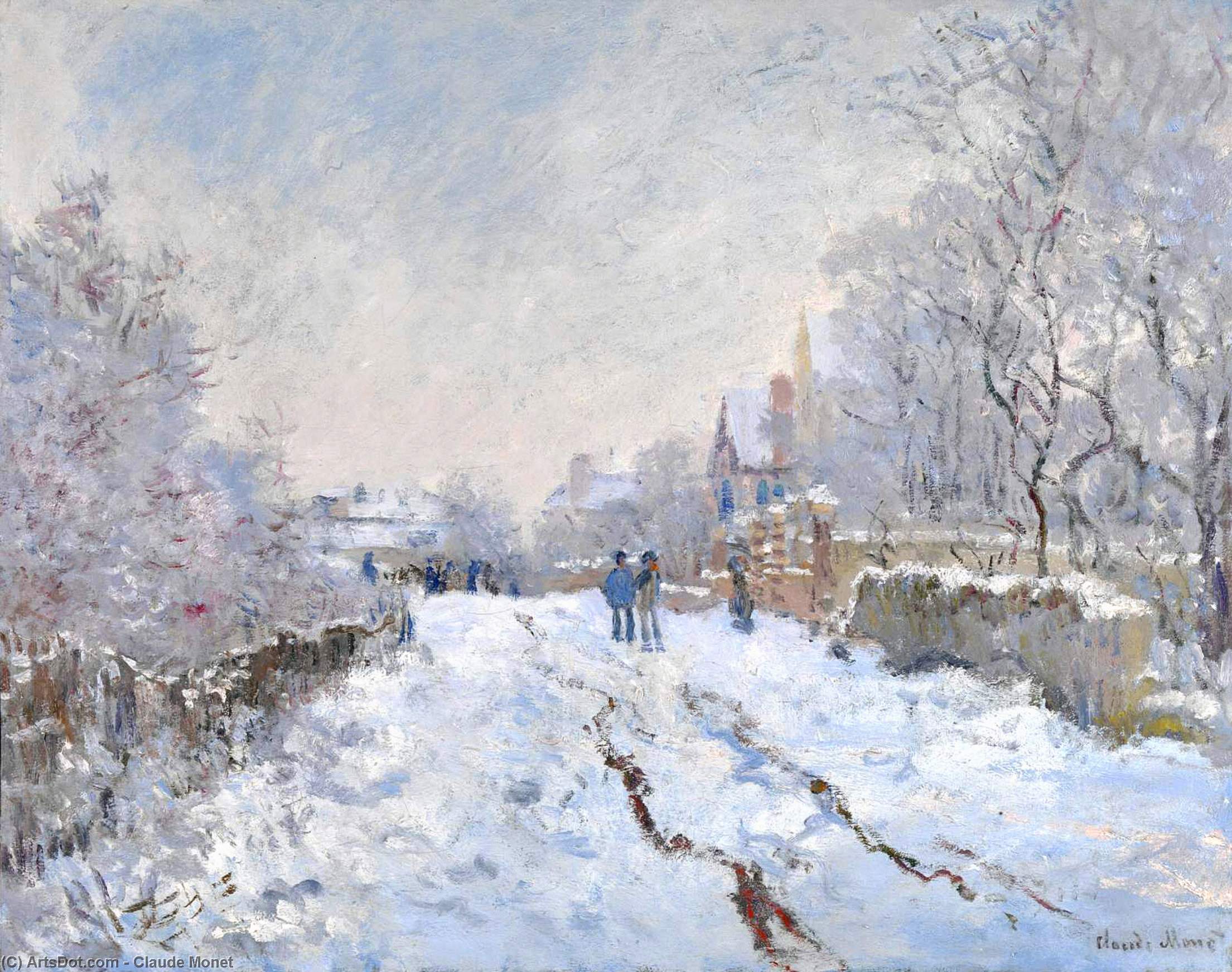 Snow Scene At Argenteuil — Claude Monet