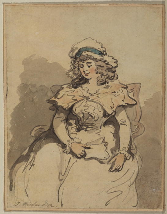 Young Lady, Seated — Thomas Rowlandson