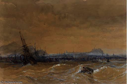 Shipping In A Heavy Swell Off Leith — Charles Bentley