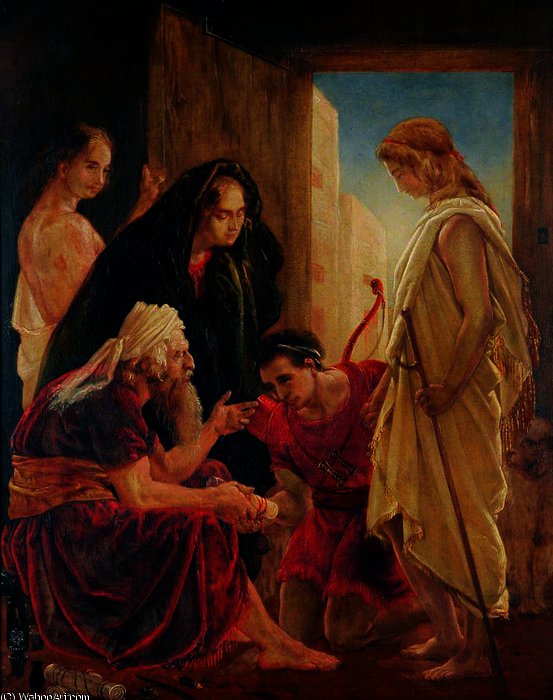 Tobias In The House Of His Father And Mother — Dante Gabriel Rossetti
