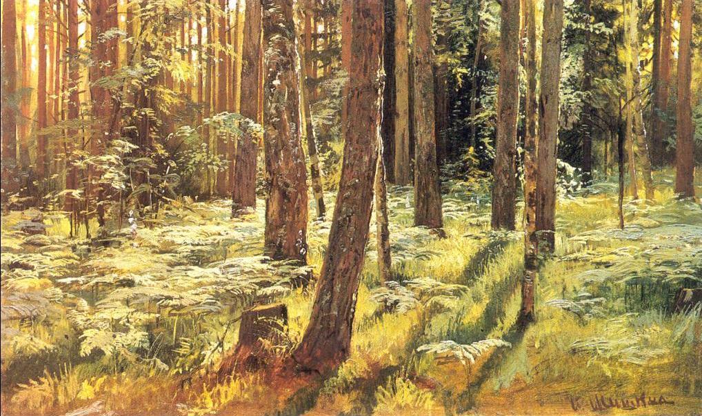 Ferms In A Forest — Ivan Ivanovich Shishkin