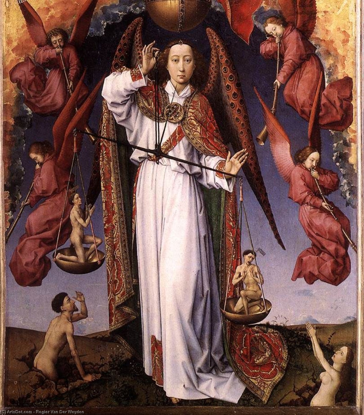 The Last Judgment (detail) (11) — Rogier Van Der Weyden