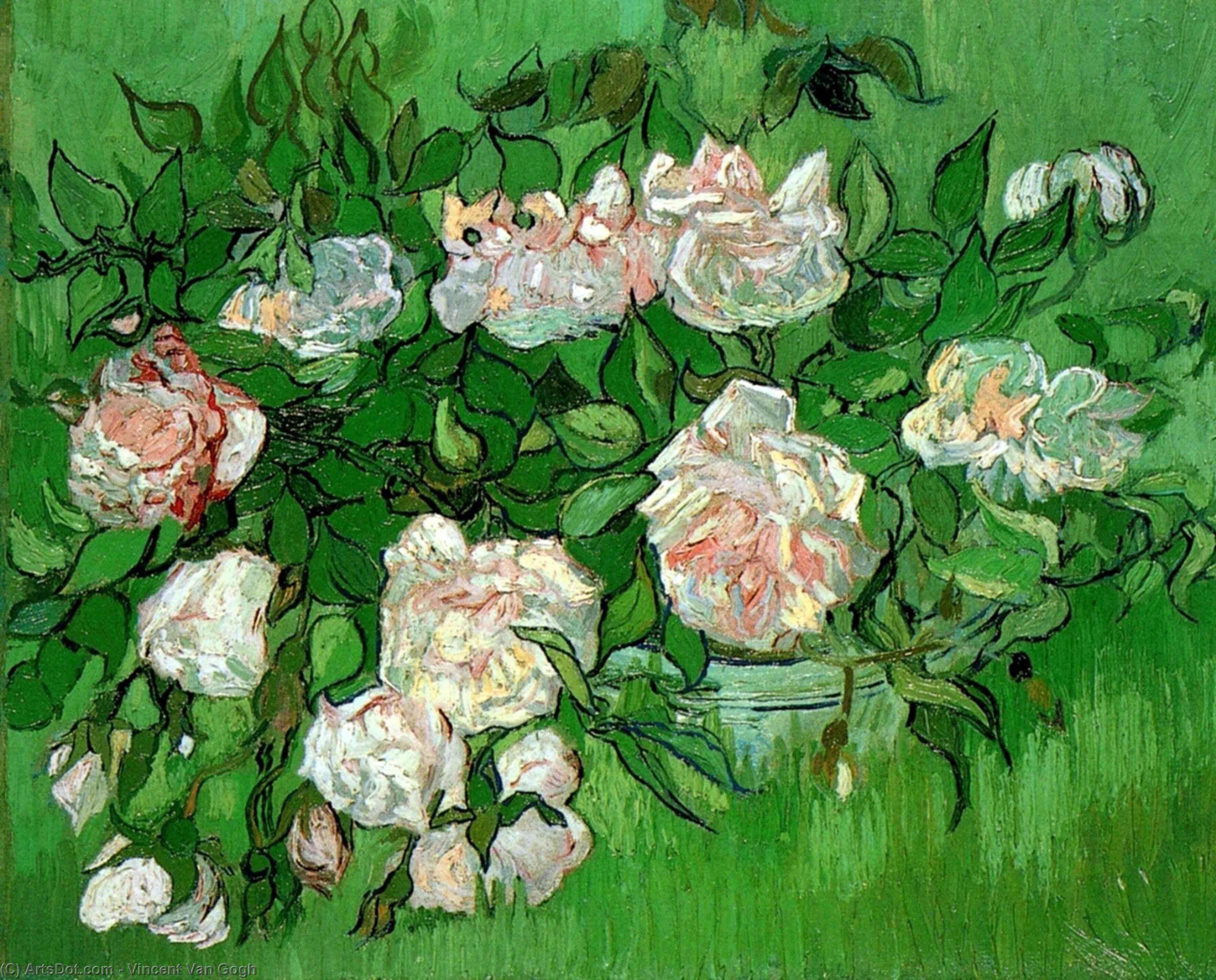 Still Life - Pink Roses — Vincent Willem Van Gogh