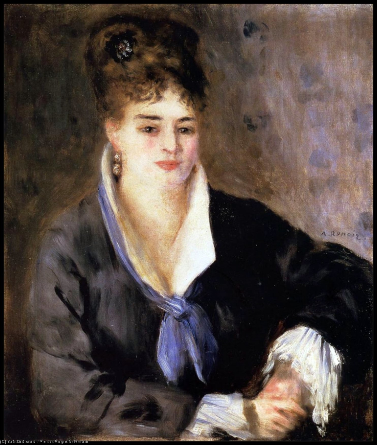 Lady In A Black Dress — Pierre-auguste Renoir