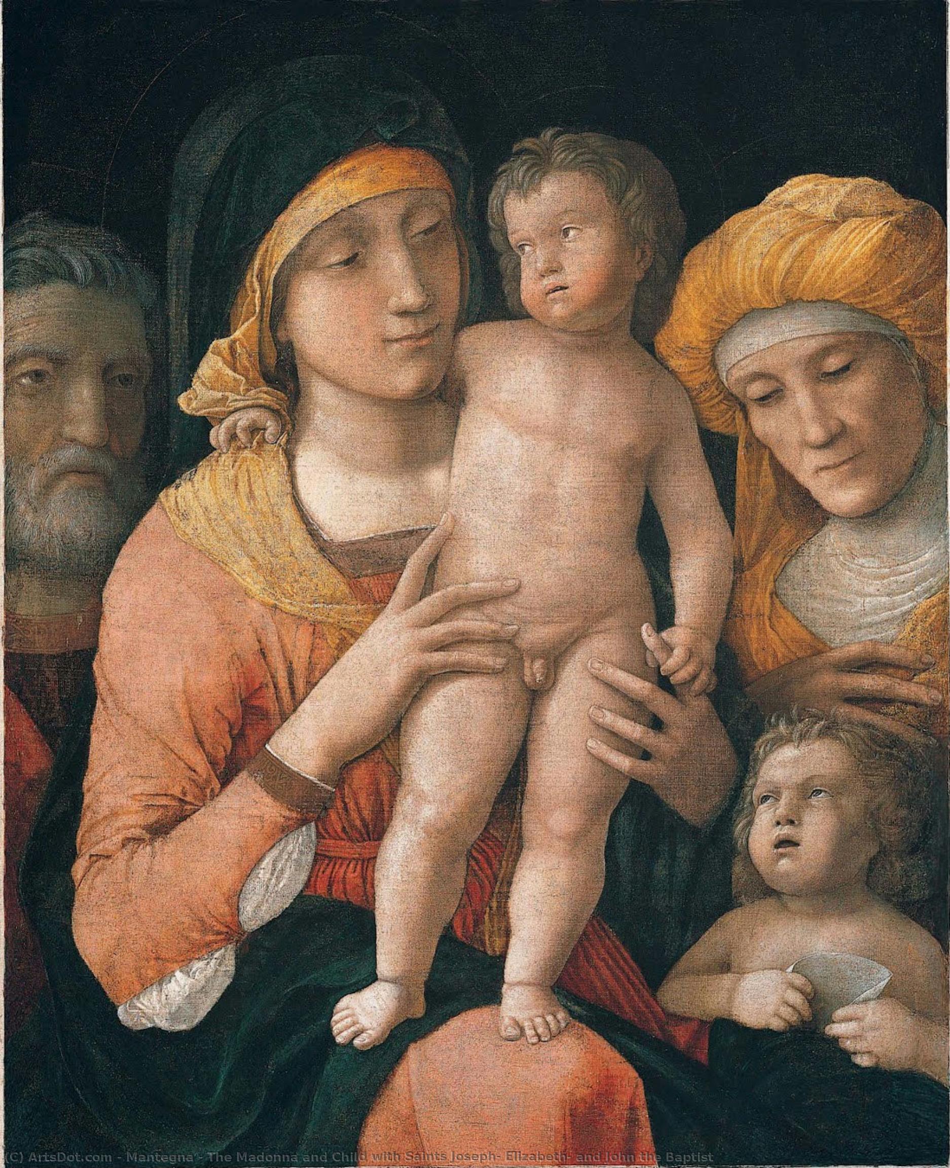 The Madonna And Child With Saints Joseph, Elizabeth, And John The Baptist — Andrea Mantegna