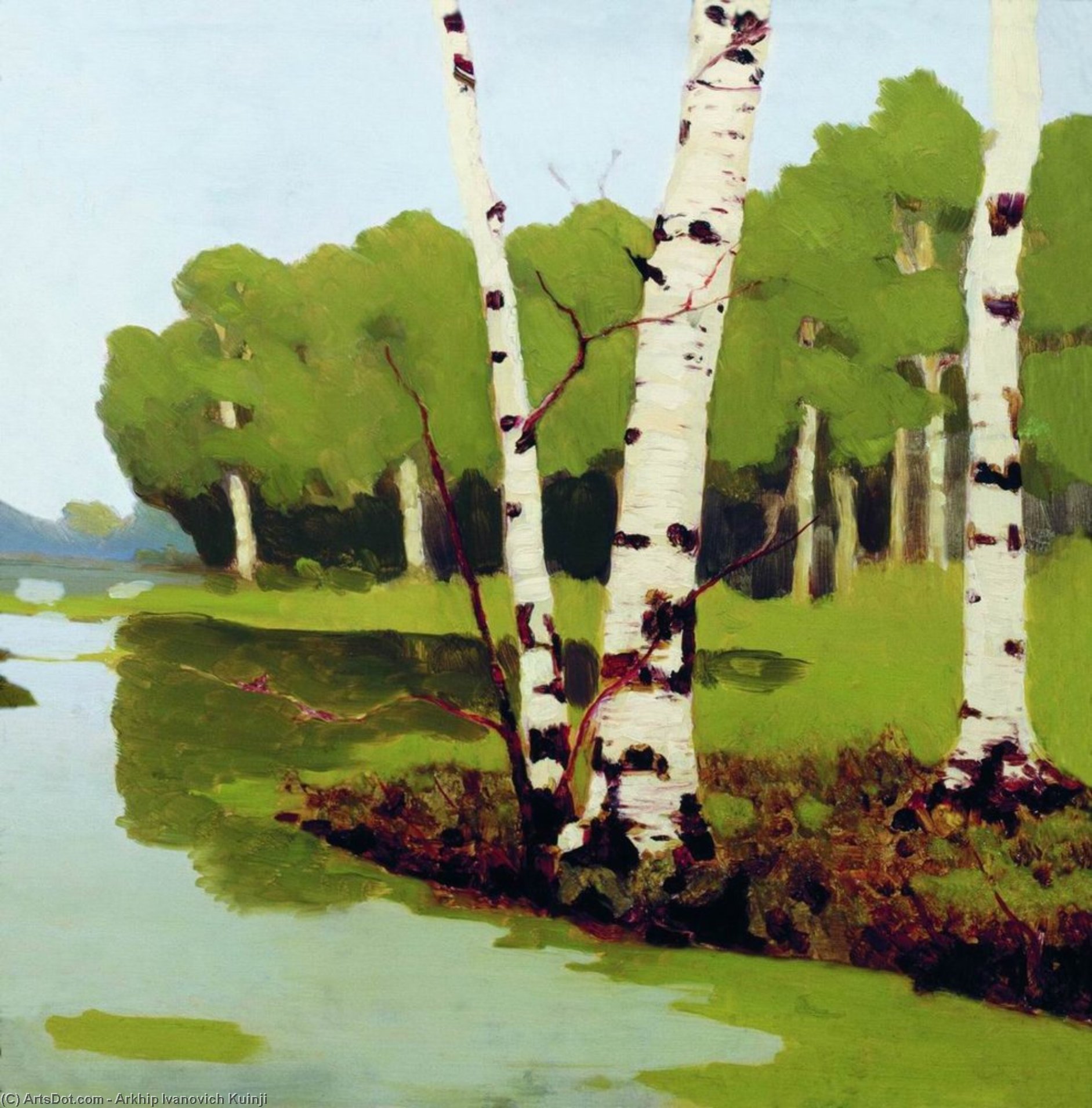 Trunks Of Birch Trees — Arkhip Ivanovich Kuindzhi