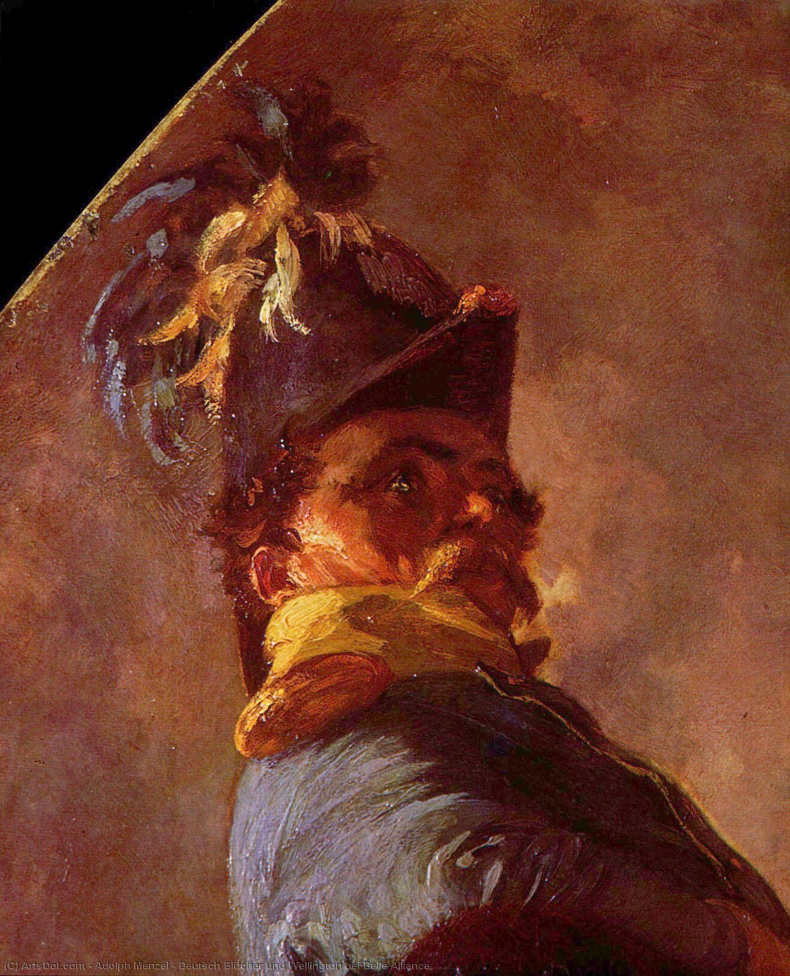 Deutsch Blücher Und Wellington Bei Belle Alliance — Adolph Von Menzel