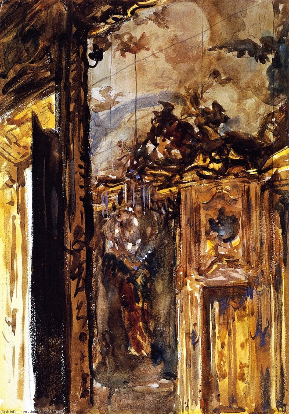 The Golden Room Of The Palazzo Cleriri — John Singer Sargent
