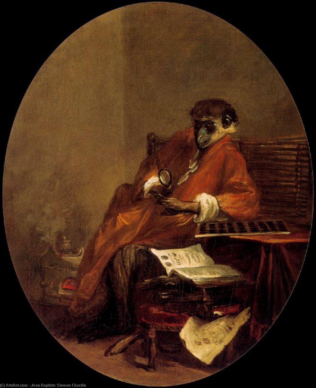 Le Singe Antiquaire — Jean-baptiste-siméon Chardin