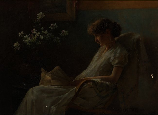 A Comfortable Corner — Charles Courtney Curran