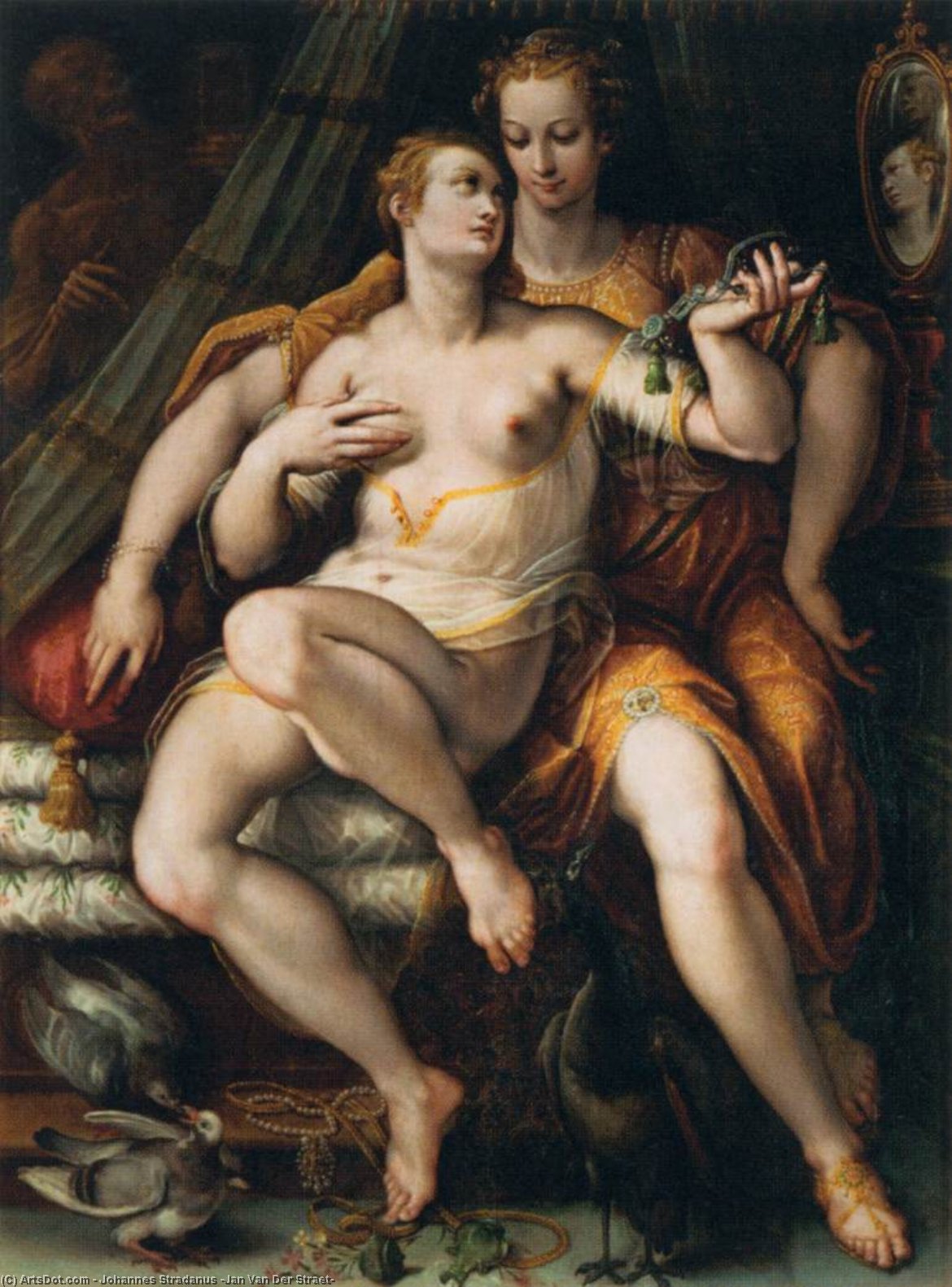 Vanity, Modesty And Death — Johannes Stradanus (jan Van Der Straet)