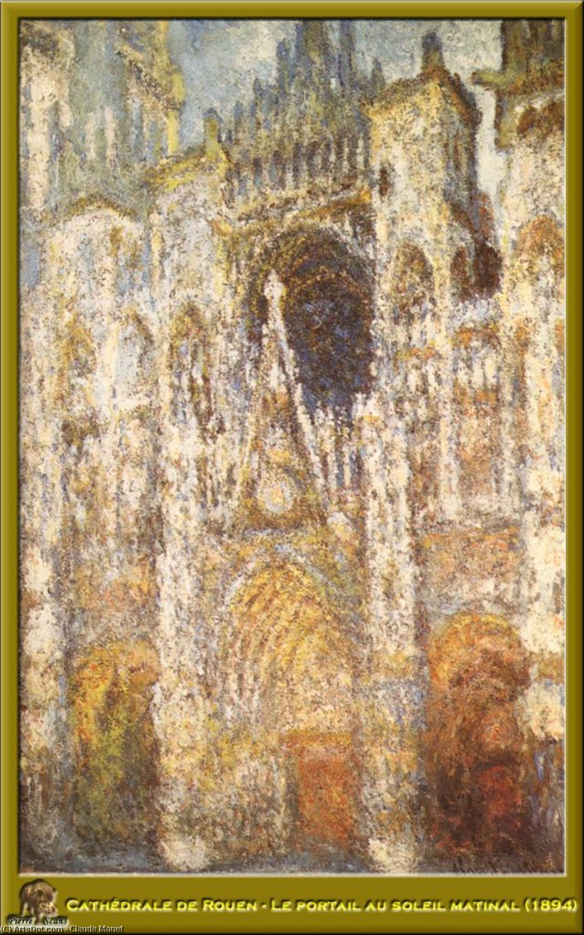 Cathedrale De Rouen - Le Portail Au Soleil Matinal — Claude Monet