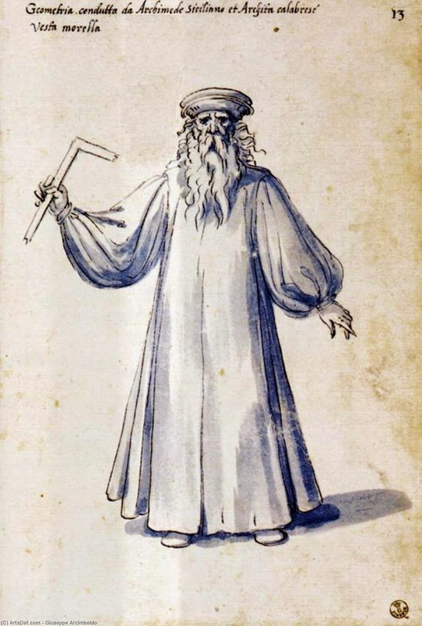 Costume Of The Allegorical Figure ''geometry'' — Giuseppe Arcimboldo