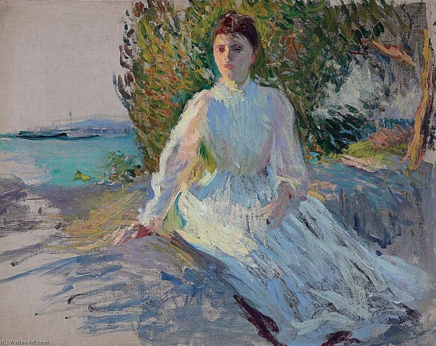 Emeline Tarbell Sketch At Evening — Edmund Charles Tarbell