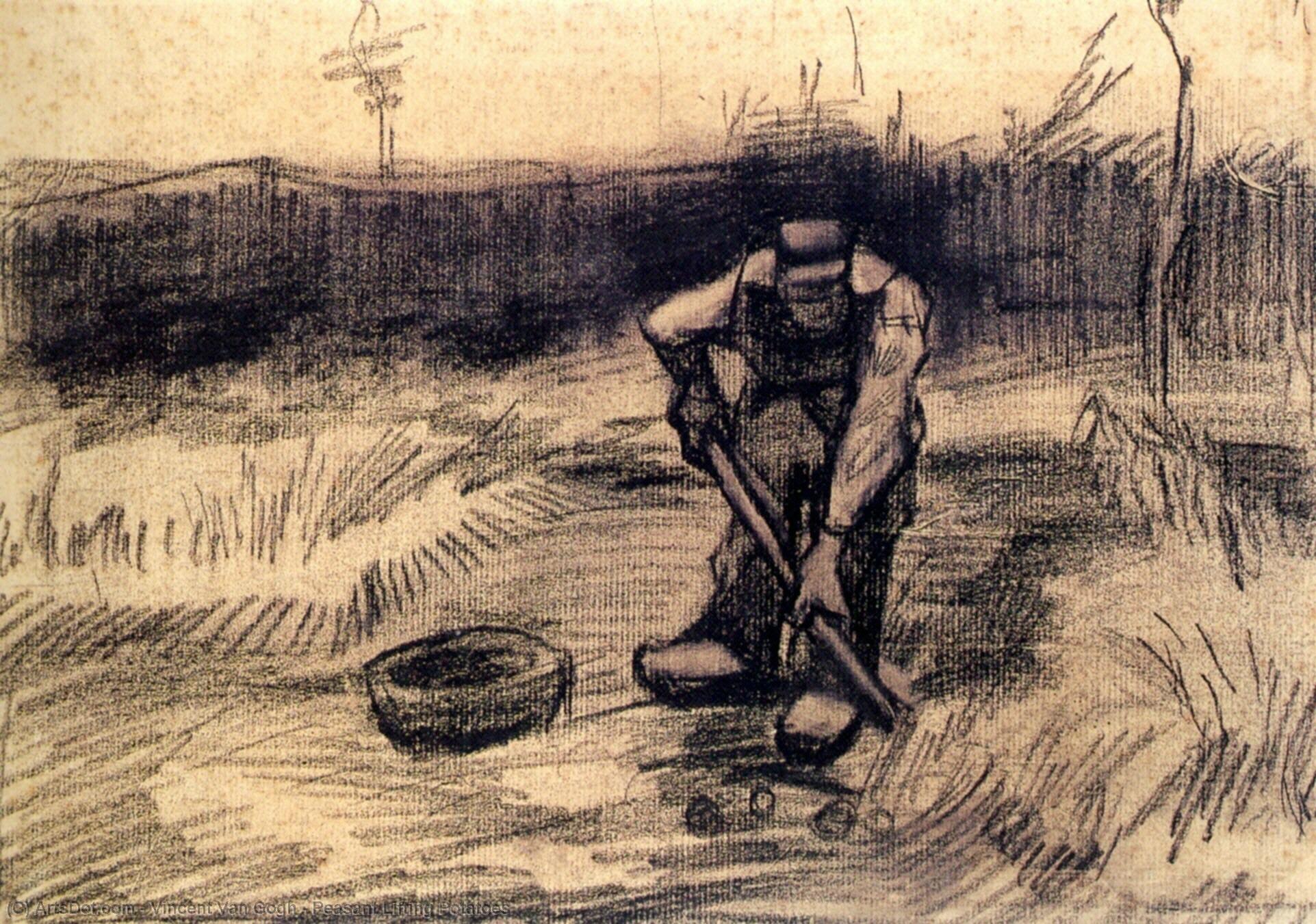 Peasant Lifting Potatoes — Vincent Willem Van Gogh