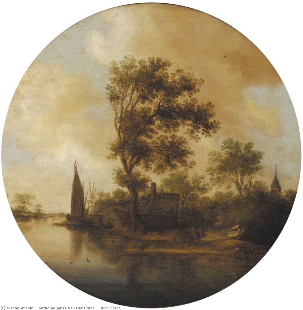 River Scene — Anthonie Jansz Van Der Croos