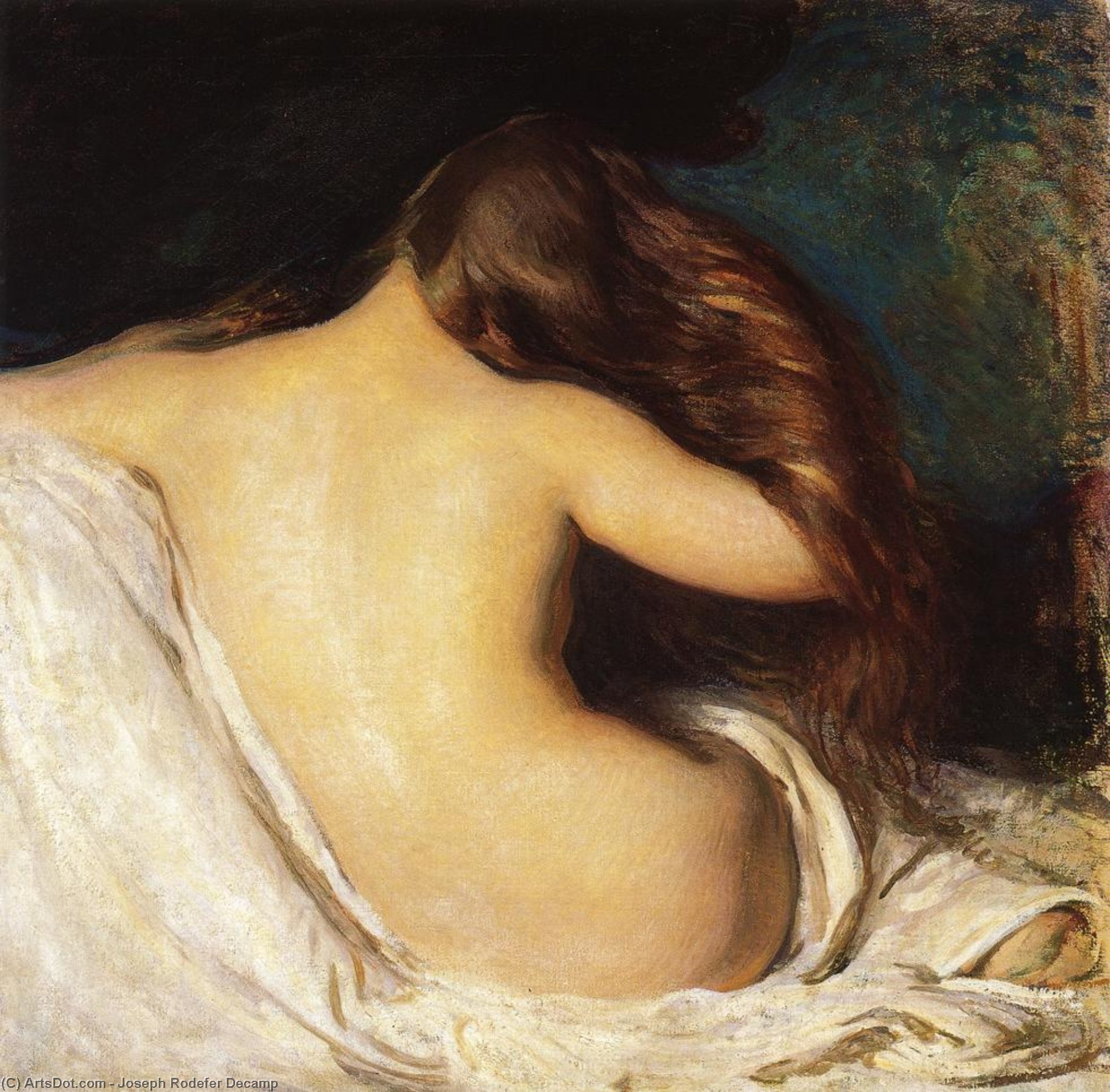 Woman Drying Her Hair — Joseph Rodefer Decamp