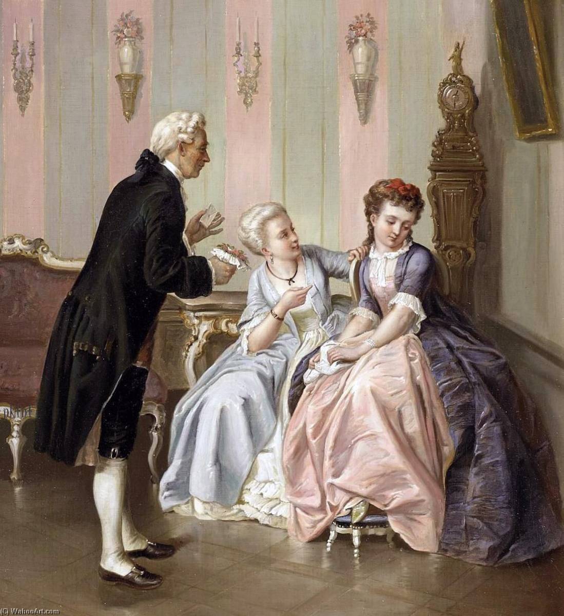 Elegant Interior With Figures — Otto Erdmann