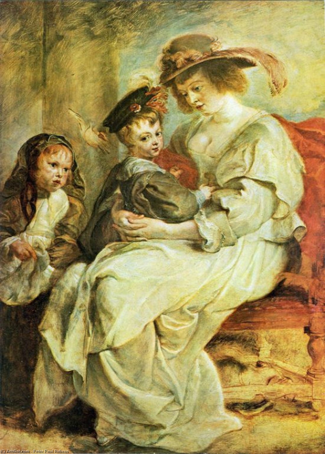 Helene Fourment With Her Children — Peter Paul Rubens