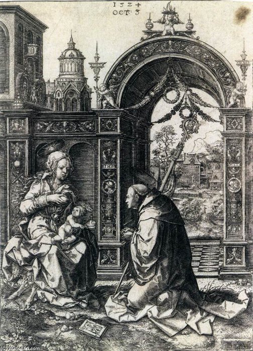 St Bernard Adoring The Christ Child — Dirck Jacobsz Vellert (dirck Van Staren)