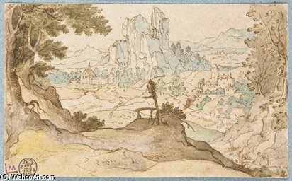 Village Dans Un Paysage Escarpé — Joos De Momper