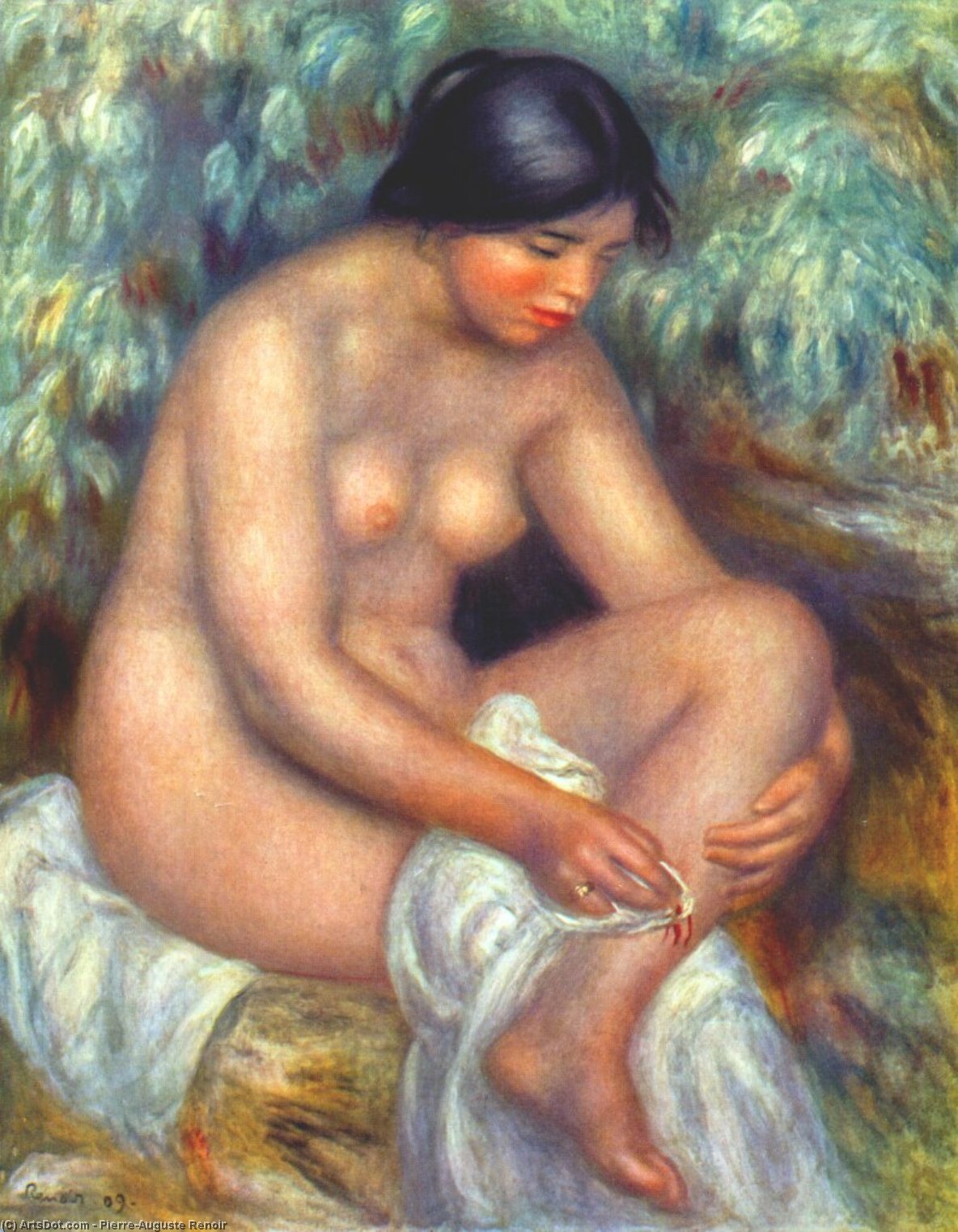 Bather Wiping A Wound — Pierre-auguste Renoir
