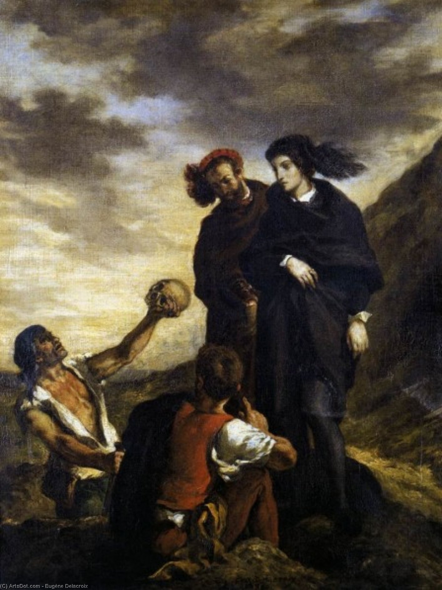 Hamlet And Horatio In The Graveyard — Eugène Delacroix