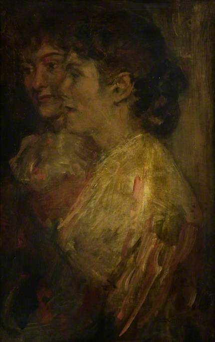 Study Of Two Female Heads — Alexander Ignatius Roche